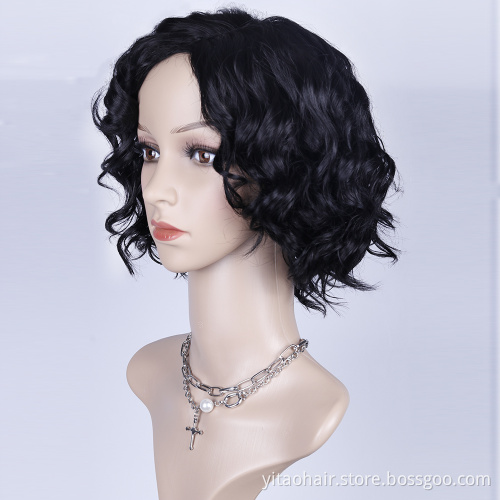 Cheap Black Ladies Short Pixie Cut Wig Natural Black Pixie Wig for Black Women With Short Forehead No Glue  Short Hair Wig